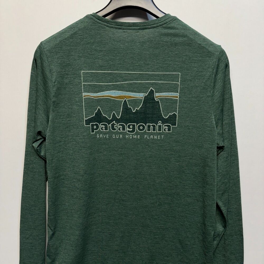Patagonia Men Medium Long-Sleeved Capilene Cool Daily Graphic T-Shirt D112 -24 - Picture 12 of 15